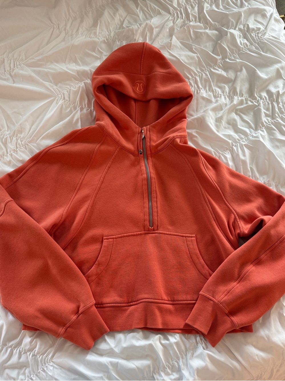 Lululemon Warm Coral Scuba Half-Zip
